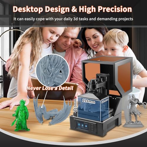 Mini Resin 3D Printer with 5.5" 2K LCD Curing Screen, Printing Size 115 x 65 x 110 mm Q63284