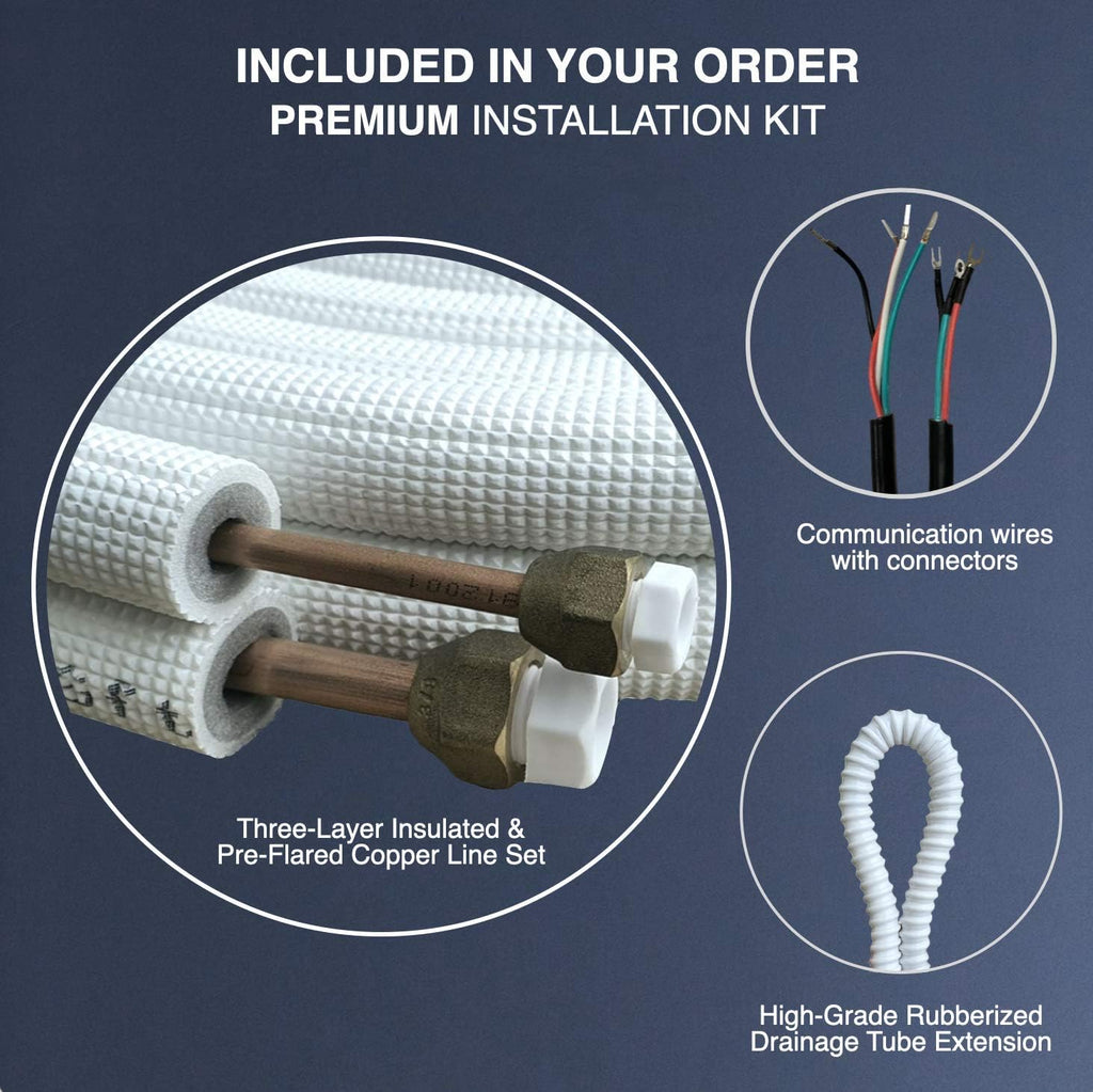 18,000 BTU Ceiling Cassette Ductless Mini Split AC/Heating System with Heat Pump K465695