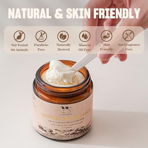 100% Grass-Fed Handmade Beef Tallow Cream Moisturizer, 4 Oz O249042