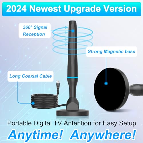 Digital HDTV Antenna Indoor Outdoor with Magnetic Base V339056