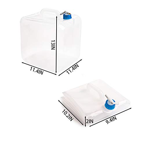 2 Pack 5.3 Gallon Collapsible Water Container with Spigot B389598