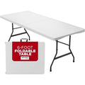 6ft Bi-Fold Folding Plastic Table B972643