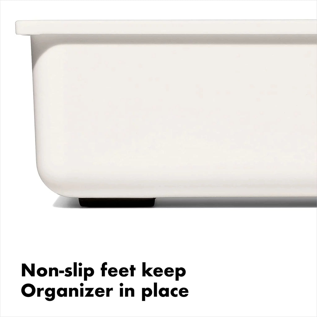 Compact Knife Drawer Organizer White B358