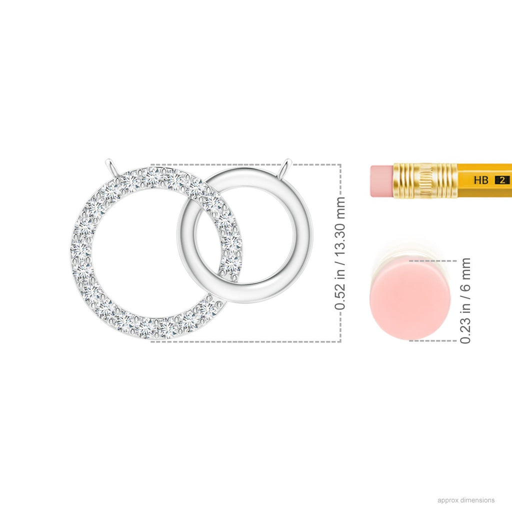 Natural Diamond Pendant Necklace in 14K White Gold V71312