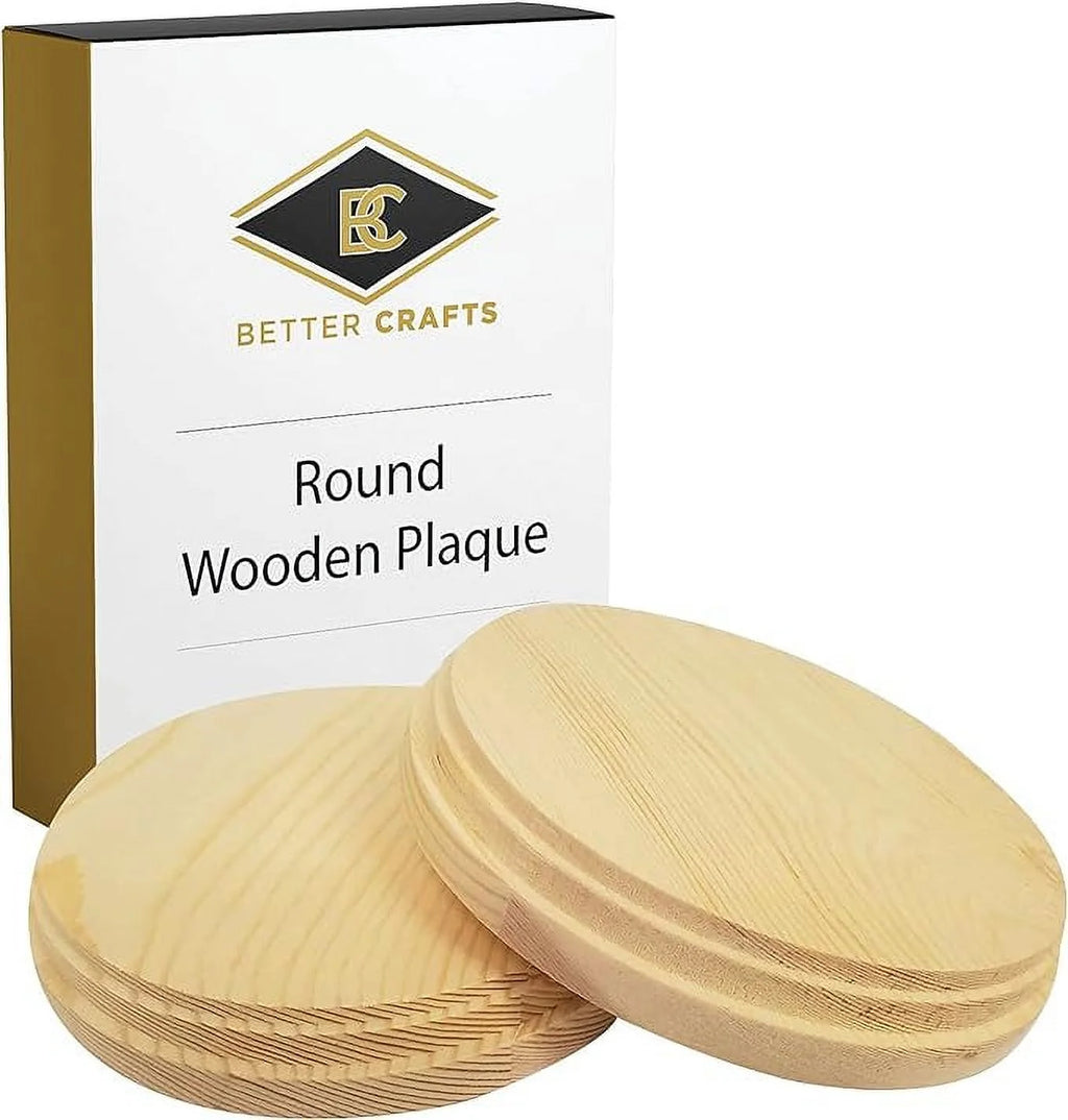 Natural Pine Unfinished Wood Plaque 5 Inch 2 Pcs S92339