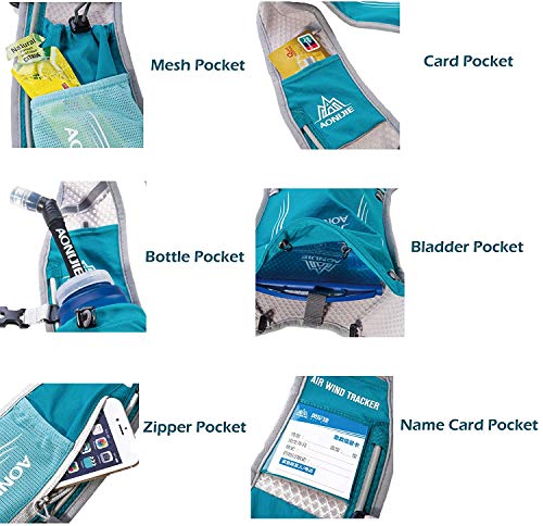 5L Outdoor Sport Camping Backpack Hydration Vest Pack with 500ml Soft Flask A666765