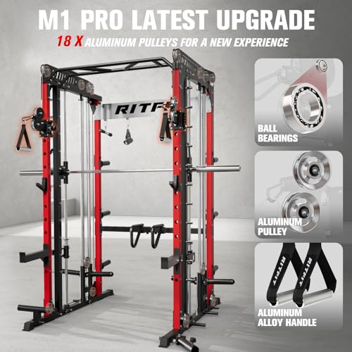 Multi-Function Smith Machine with Cable Crossover System R67401