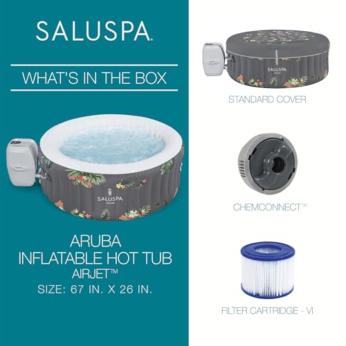 Gray Inflatable Hot Tub T43385