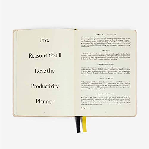 3-Month Productivity Planner, A5 Undated Quarterly Planner (Black) B307349