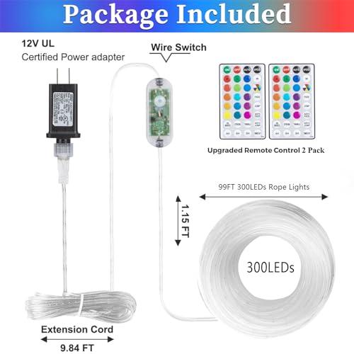 66ft 200leds Solar Powered White Rope Lights I6633