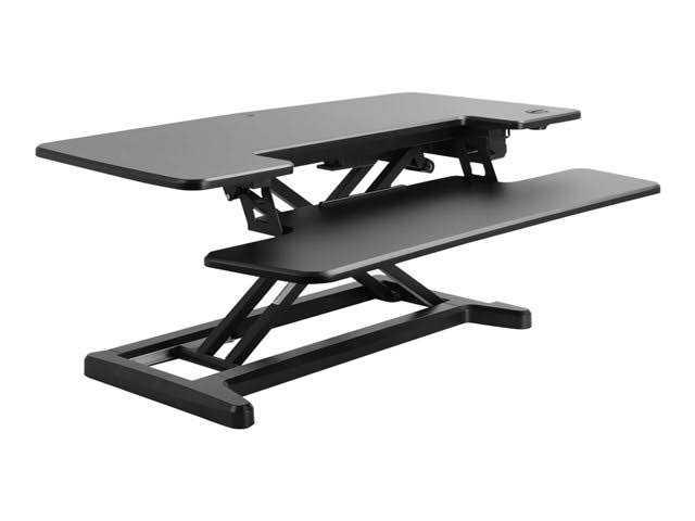 Black electric standing desk converter X28725
