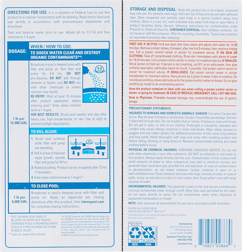 6 Pack Pool Shock XtraBlue D891829