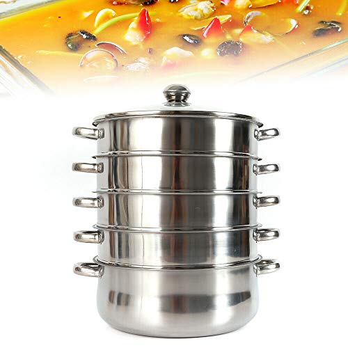3 Tier Stainless Steel Steamer Pot with Lid V96478