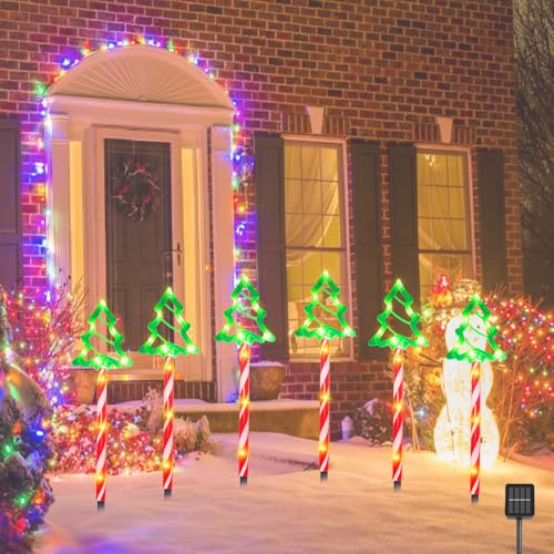 6 Pack Solar Christmas Pathway Lights X2296