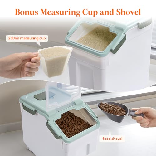 Dog Food Storage Container with Lid and Wheels V8562