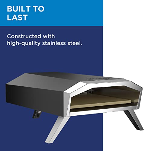 Electric Pizza Oven with 12 Inch Ceramic Stone, Stainless Steel N34419