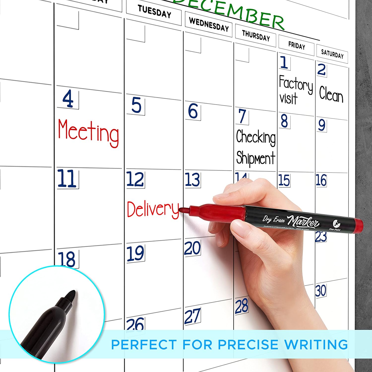 100"x36" White Board Calendar Dry Erase Wall Calendar X207331