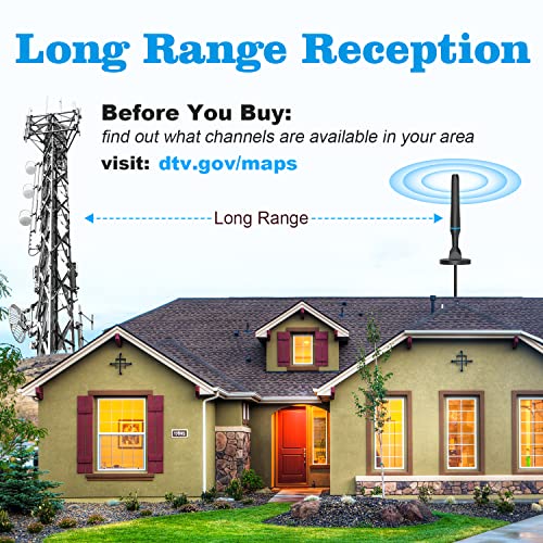 Digital HDTV Antenna Indoor Outdoor with Magnetic Base V339056
