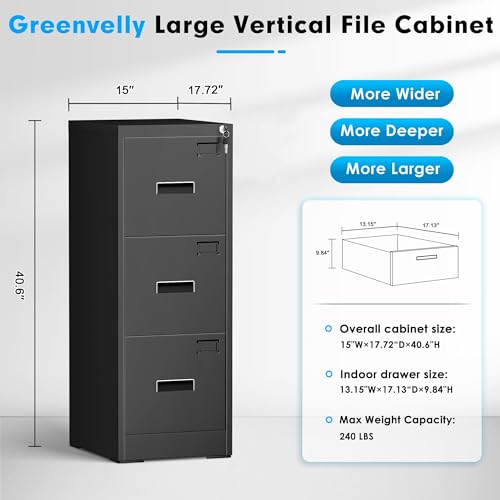Black 2 Drawer Locking Metal File Cabinet V5690