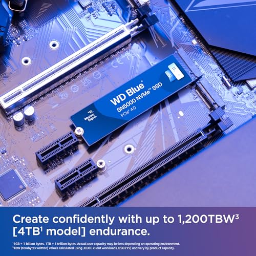500GB WD Blue SN580 NVMe Internal Solid State Drive SSD - Gen4 x4 PCIe 16Gb/s, M.2 2280 K21242