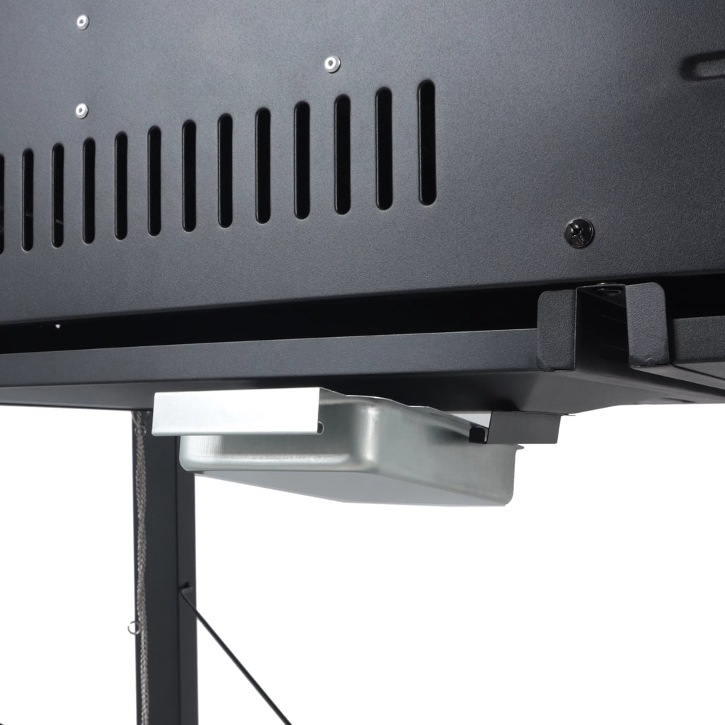 Dual Fuel Gas & Charcoal Combo Grill, Black with Stainless F107448