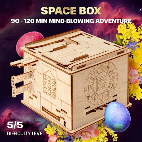 Wooden Puzzle Box with Hidden Compartment W21103