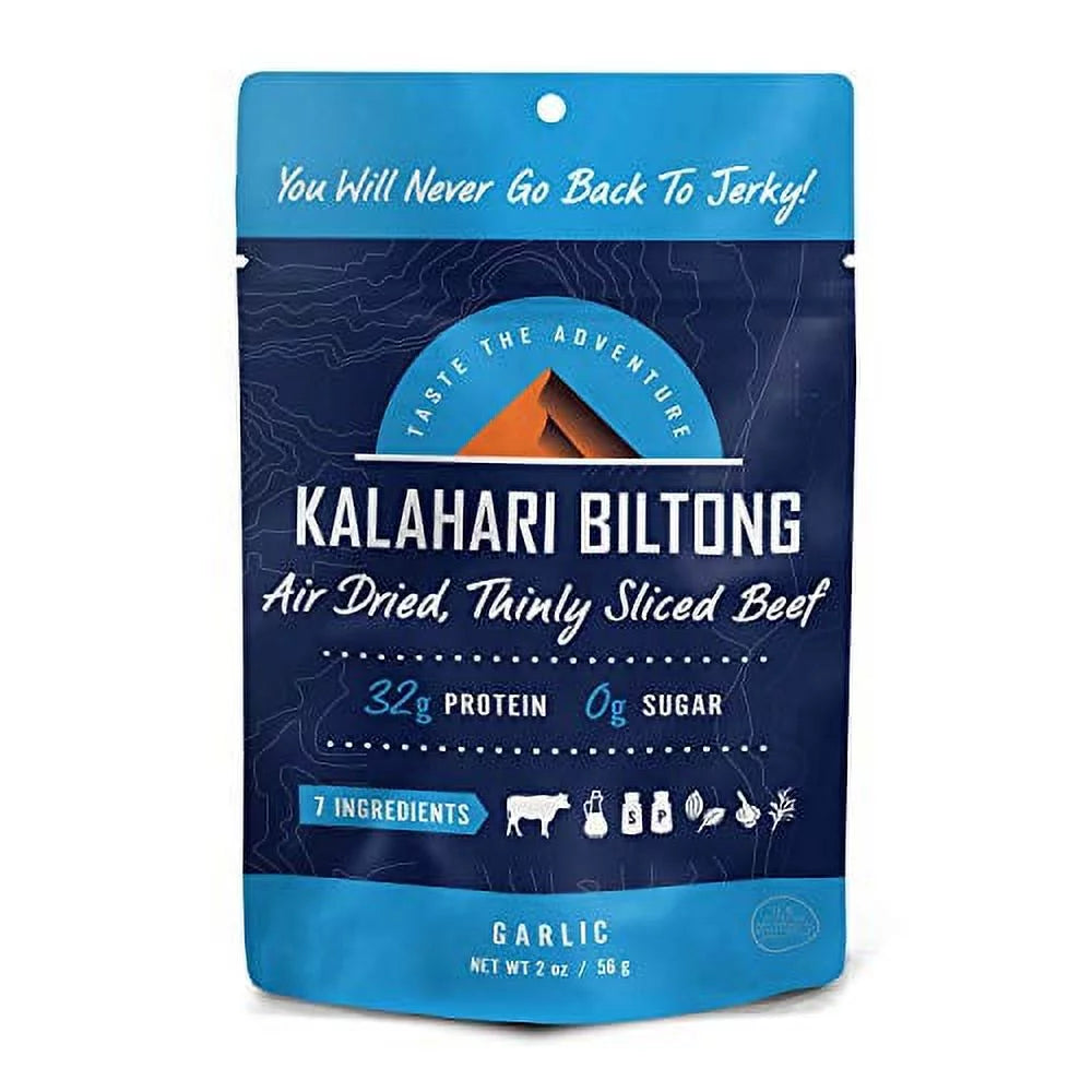 Air-Dried Thinly Sliced Beef, 2oz, Sugar Free, Gluten Free, High Protein Snack W62884