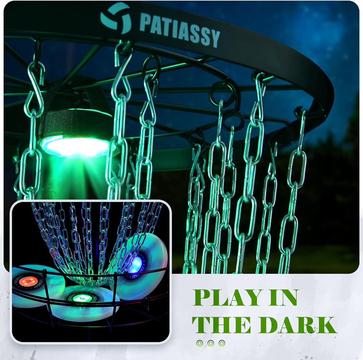Portable Disc Golf Basket with 24/12 Chains G51120
