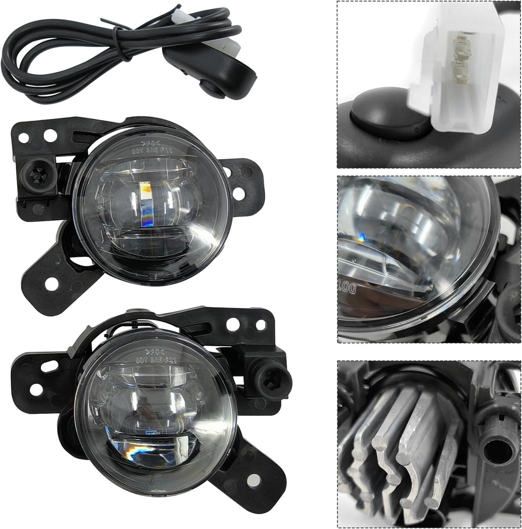 Front Fog Light Assembly with Bezel Cover and Harness for Chevy Colorado 2023 2024 K889