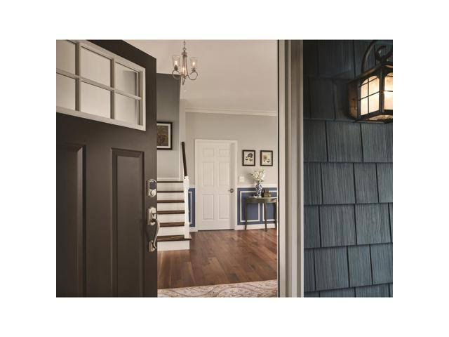 Satin Nickel Touchscreen Deadbolt with Alarm G268166