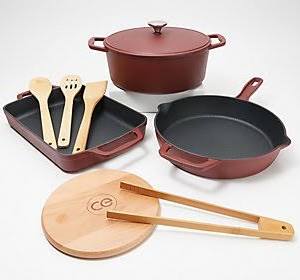 Red Cast Iron 4-pc Cookware Set C5441