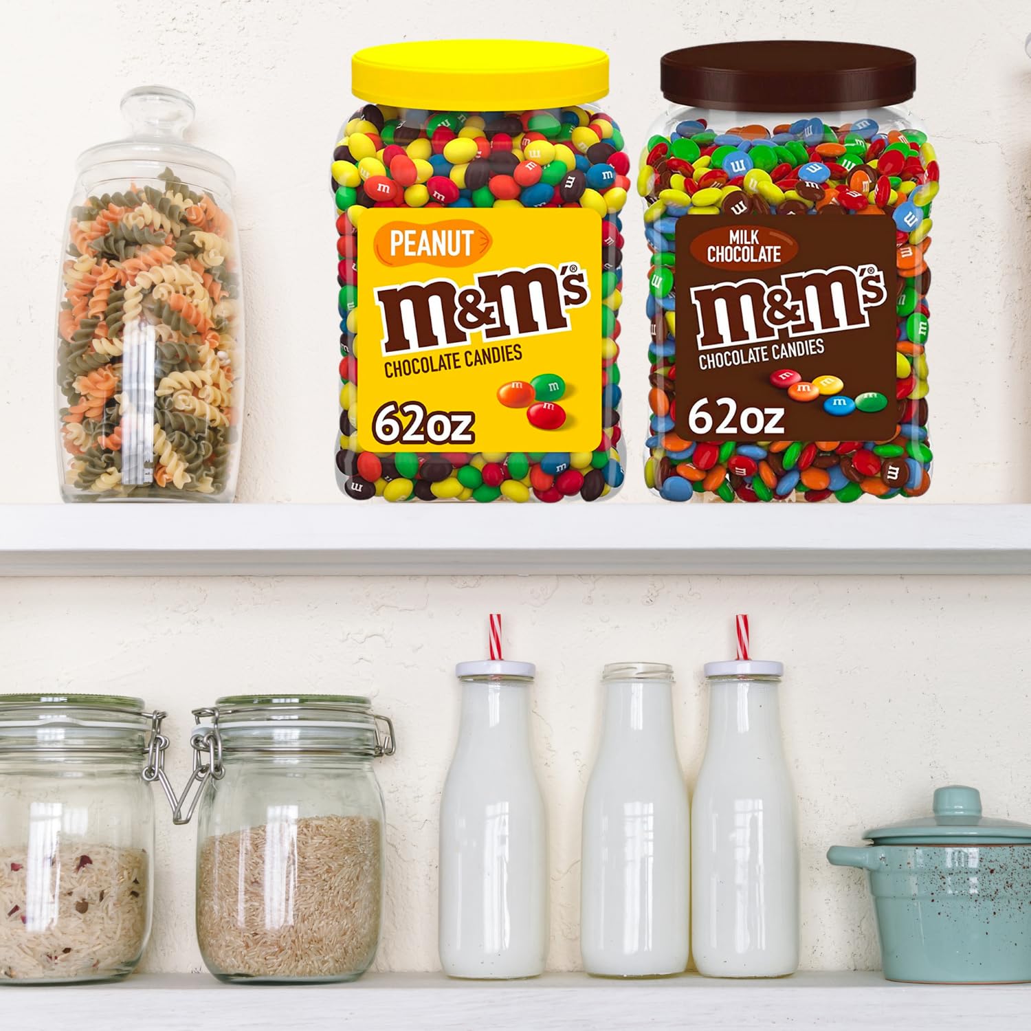 62oz Chocolate Peanut Jar and Milk Chocolate Jar (Pack of 2) P6915