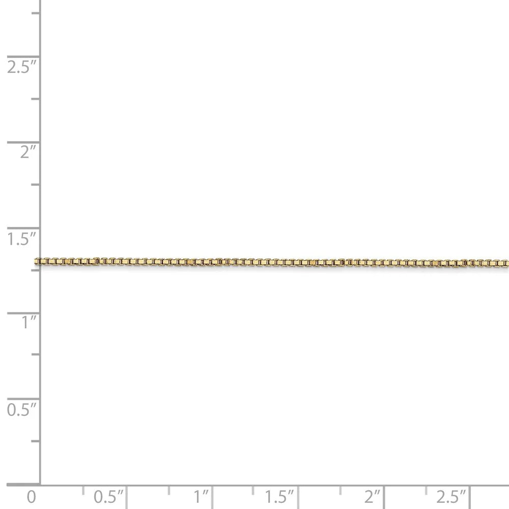 14kt Yellow Gold 1mm Box Chain 20 inch Lobster Clasp Q787431