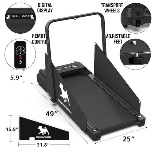 Dog Treadmill, Exercise Equipment, Up to 220lbs, Low Noise E827
