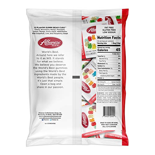 12 Flavor Gummi Bear Cubs, 5lbs Candy P1129