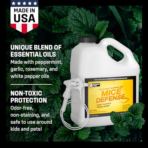 Mice Repellent Spray - 1 Gallon - Non-Toxic Deterrent W736