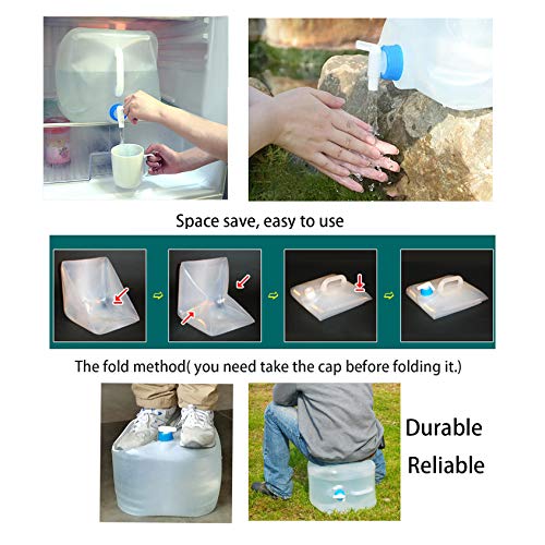 2 Pack 5.3 Gallon Collapsible Water Container with Spigot B389598