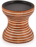 Mango Wood Candle Holder 4" X 4" X 4" Z14715