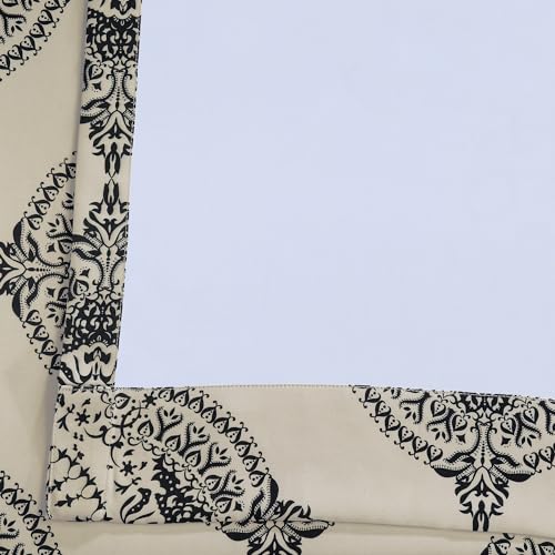 Printed Room Darkening Curtains 50 X 84 Henna Clover F73846