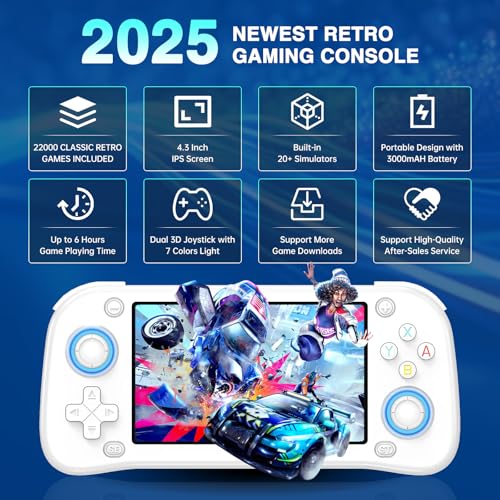 4.3" Retro Gaming Console Handheld Portable Game Console 128GB TF Card S196964
