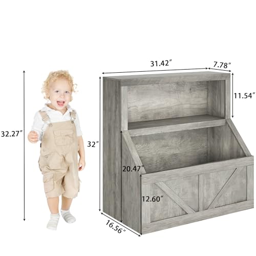 Wooden Kids Bookshelf and Toy Storage D4553