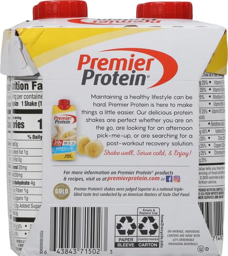 30g Shakes Bananas and Cream, 44 Fl Oz, Pack of 4 V894