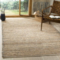 Natural & Blue Handmade Jute Accent Rug N367614