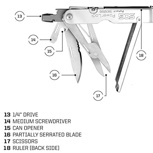Black 420 Stainless Steel Multi-Tool with 18 Tools T969