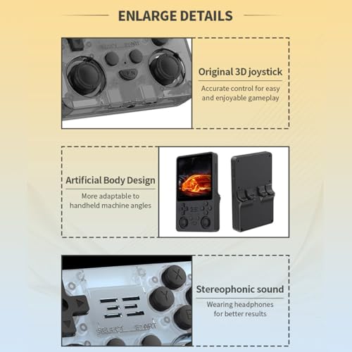 Transparent Black 4 Inch Handheld Retro Game Console O668