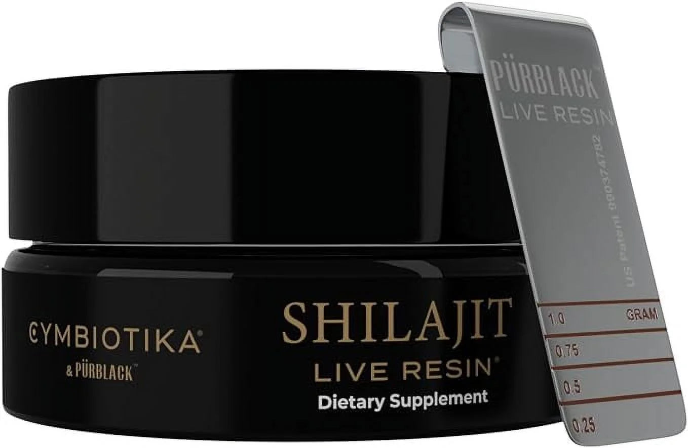 Pure Shilajit Resin with Elemental Gold, Fulvic Acid, 84+ Trace Minerals, 15g Jar Q126354
