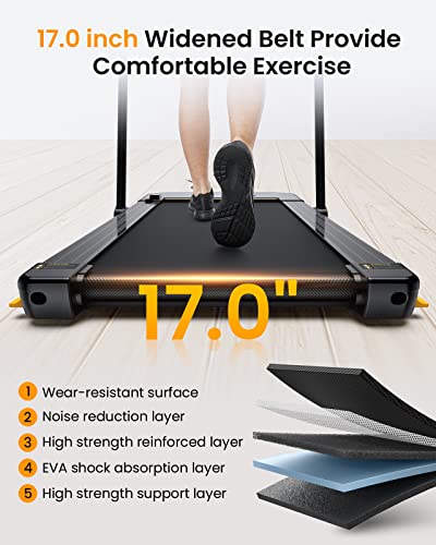 2 in 1 Under Desk Treadmill, 2.5HP Folding Electric Treadmill with Remote Control J989104
