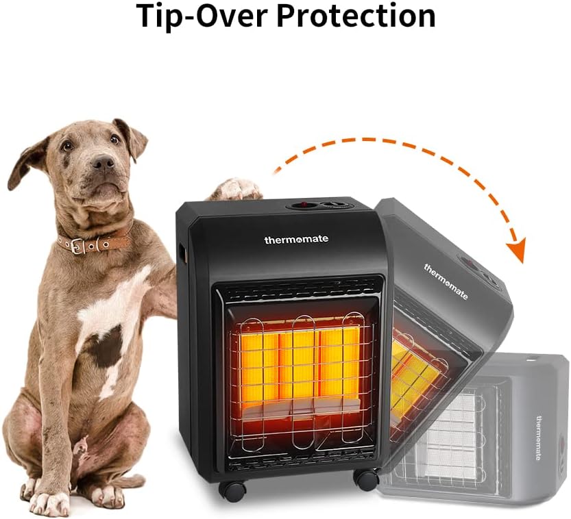 Portable LP Gas Heater with 3 Power Settings, 18,000 BTU L6772