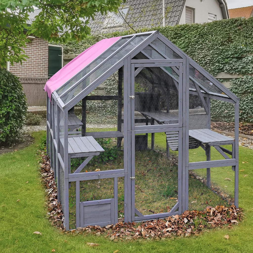 Large Catio Outdoor Cat Enclosure with Waterproof Roof E2999