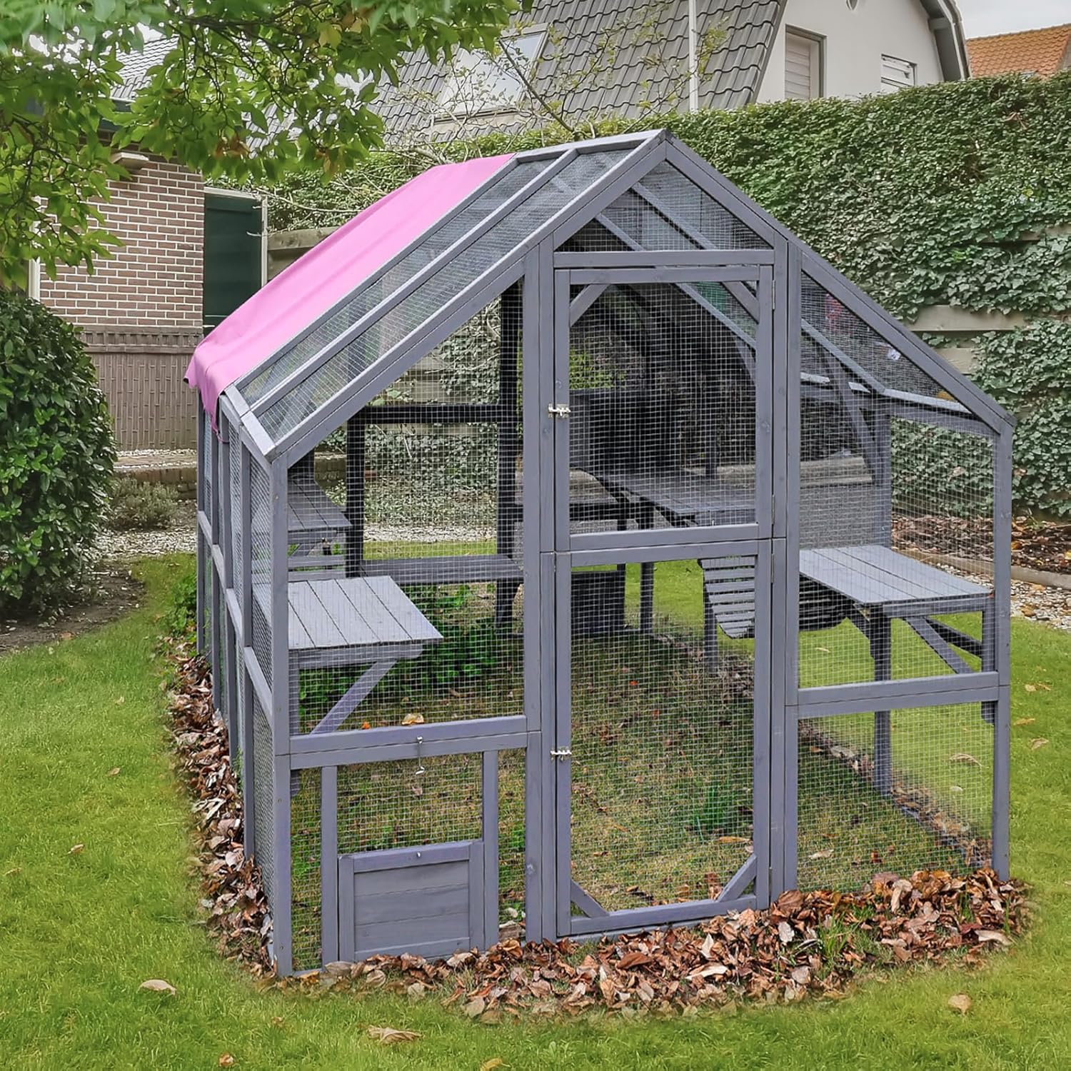 Large Catio Outdoor Cat Enclosure with Waterproof Roof E2999